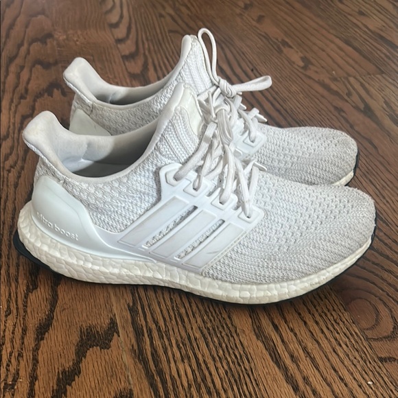Adidas Ultra Boost All-White Running Shoes - Picture 3 of 6